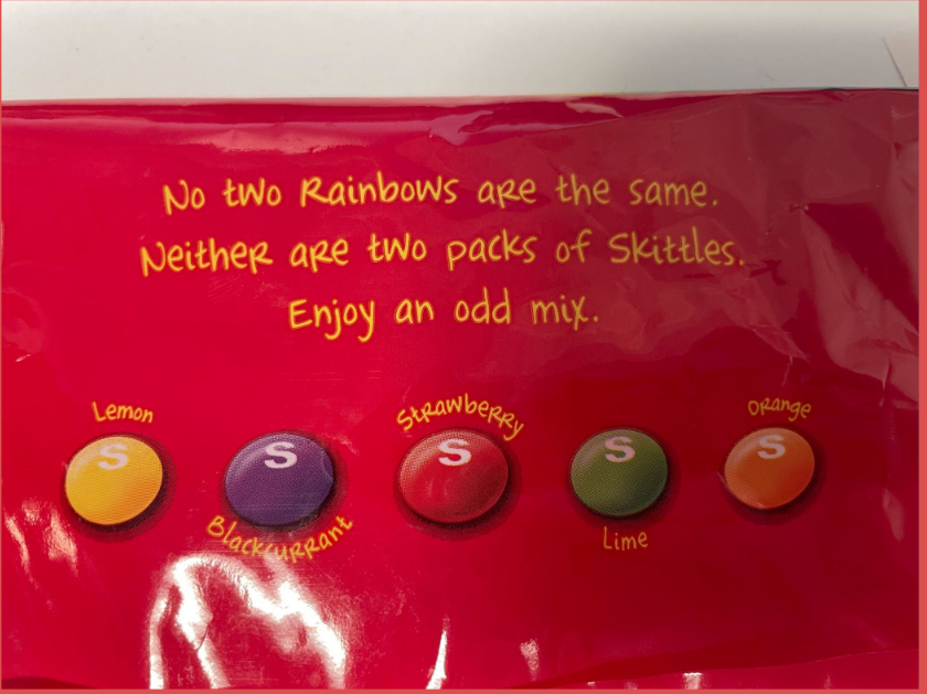 No two rainbows are the same. Neither are any two packets of Skittles. Enjoy an odd mix.
